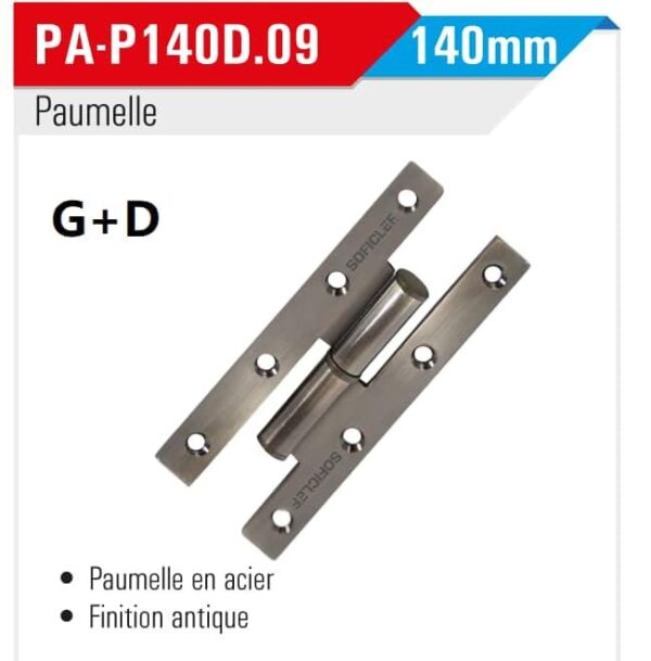 Paumelle acier 140mm – Image 4