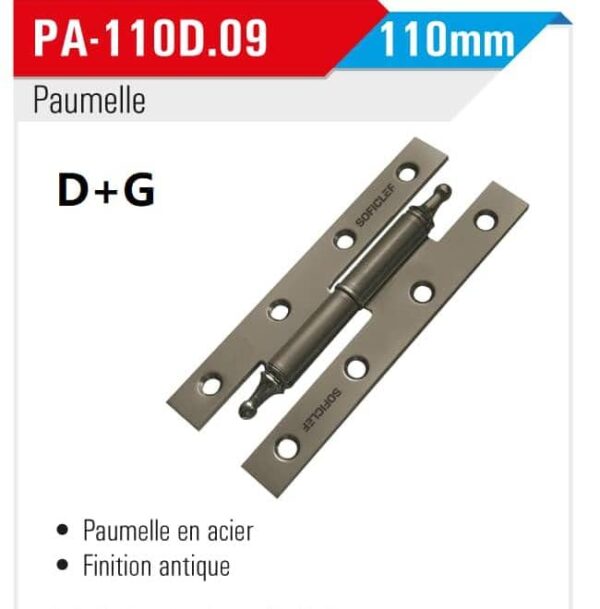 Paumelle acier 110mm – Image 3