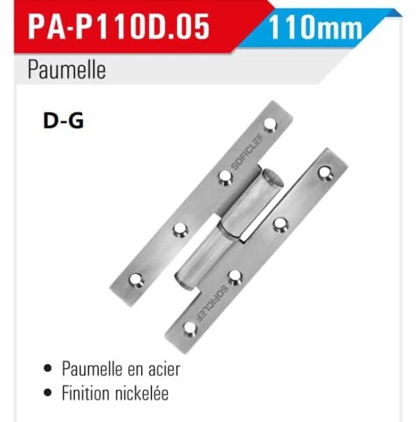 Paumelle acier 110mm – Image 4