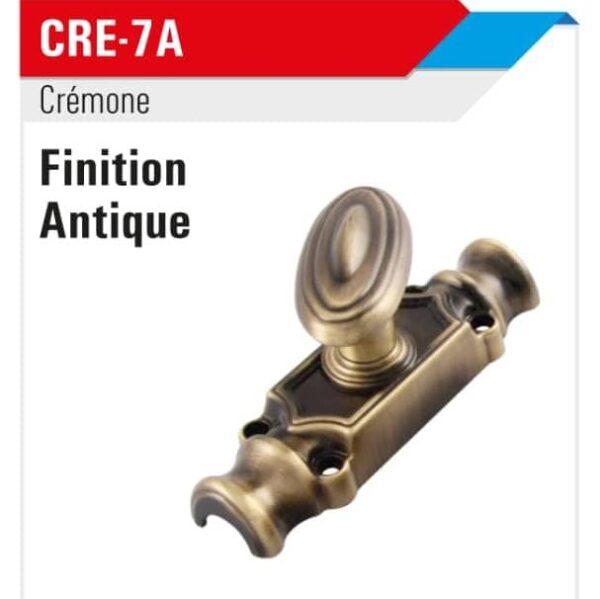 Crémone cre-7a Finition antique