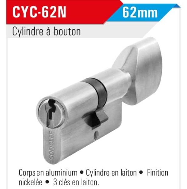 Cylaindre a bouton 62mm – Image 2
