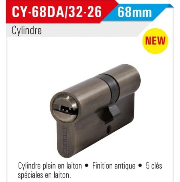 Cylindre clé spécial Couleur antique – Image 2