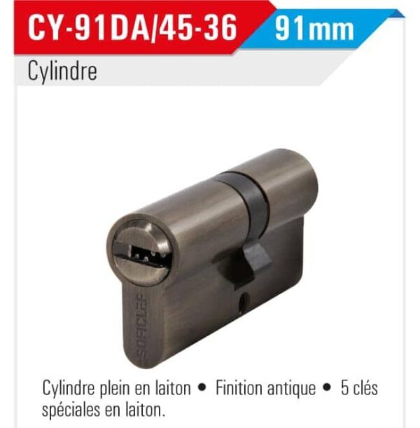Cylindre clé spécial Couleur antique