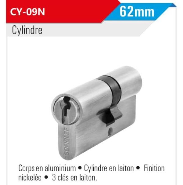 Cylindre Couleur nickelée – Image 3