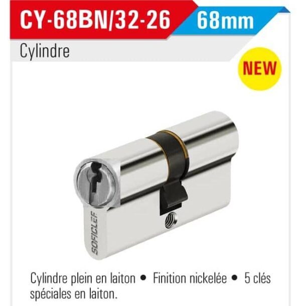 Cylindre Couleur nickelée – Image 2