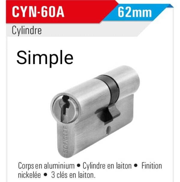 Cylindre Couleur nickelée