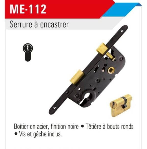 Serrure a encastrer me-112