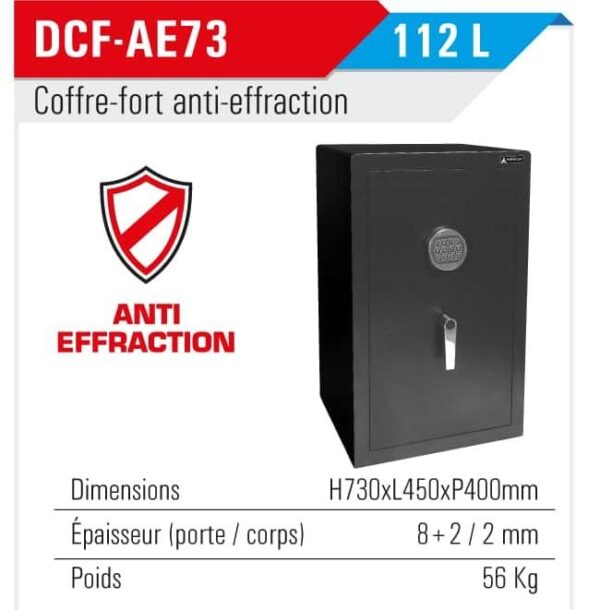 Coffret-fort anti effraction 112l