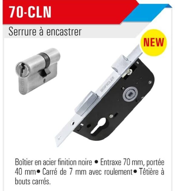 Serrure a encastrer 70 – Image 2