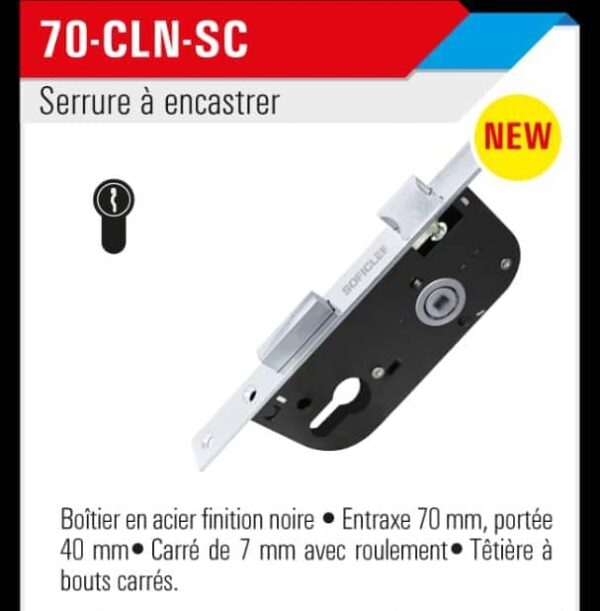Serrure a encastrer 70 - sc – Image 2