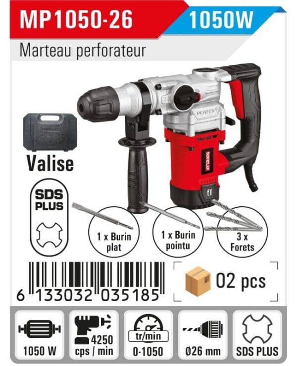 Marteau perforateur 1050w soficlef