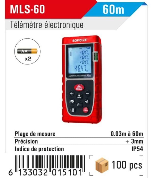 Télémètre soficlef 60m