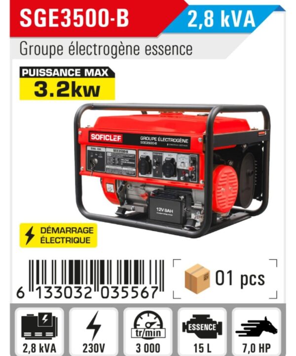 Groupe électrogène 2.8kva soficlef – Image 2