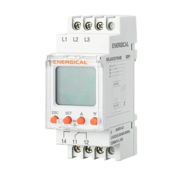 Relais de phase avec affichage RDP1.  380V