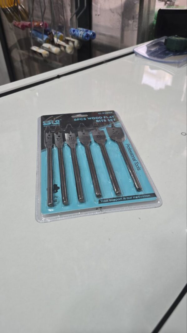 Kit méches plats pour bois et plastique 6 pcs – Image 3