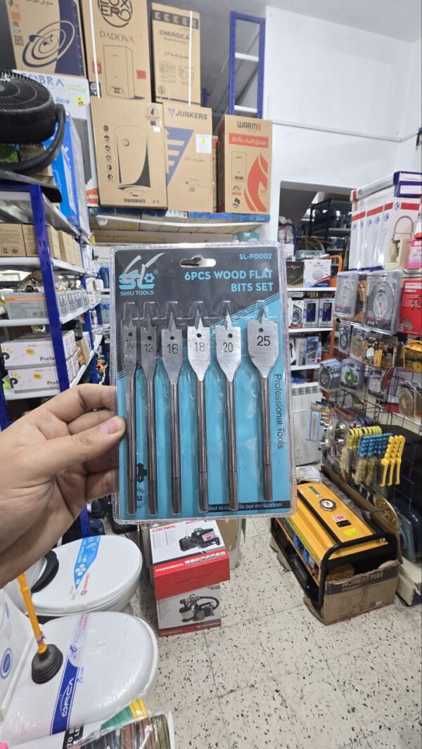 Kit méches plats pour bois et plastique 6 pcs – Image 4