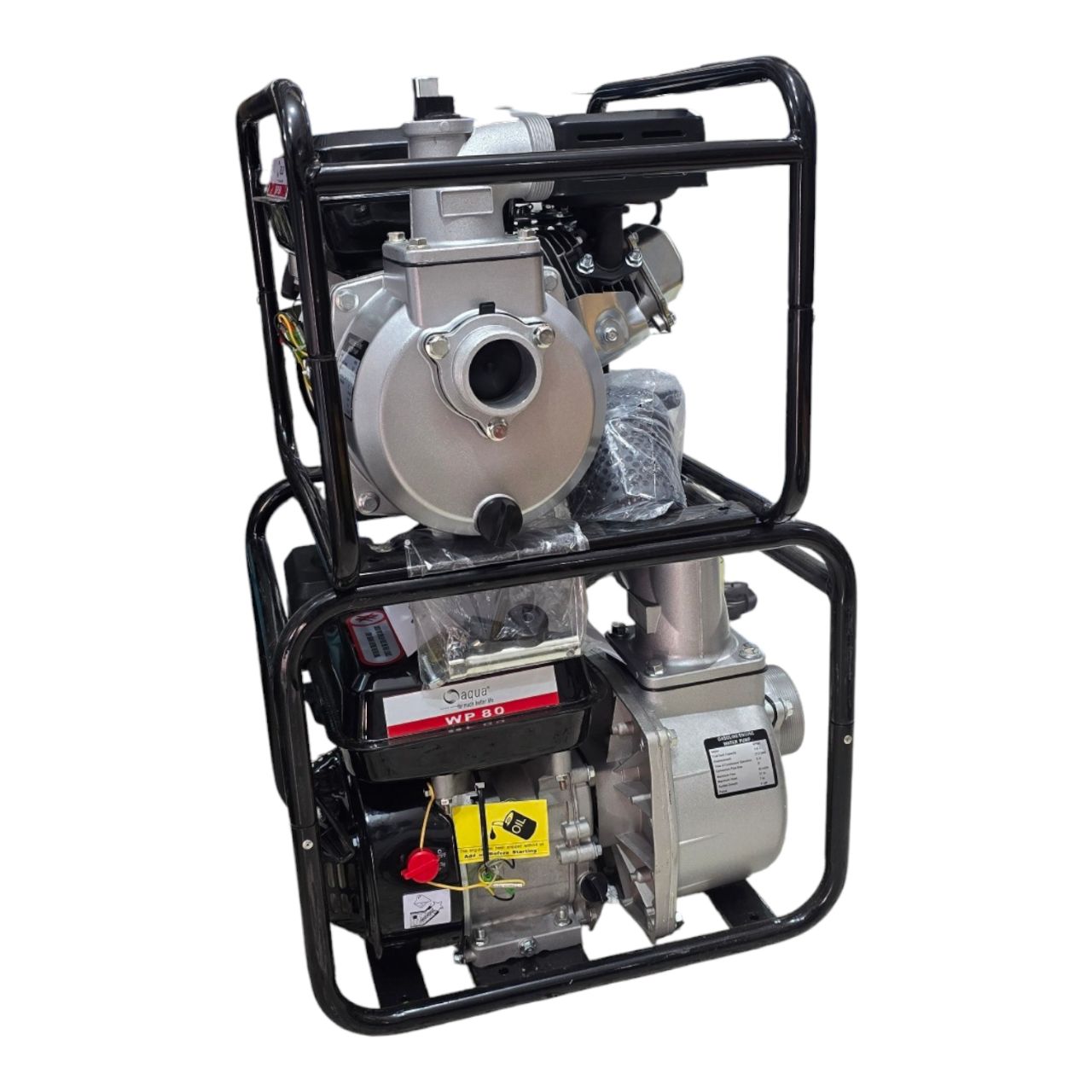 Moto pompe aqua 60 et 80 mm avec carburateur gaz butane