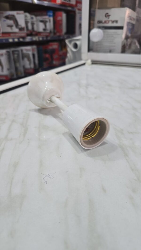 Douille lampe avec extension 10cm et rosace – Image 4
