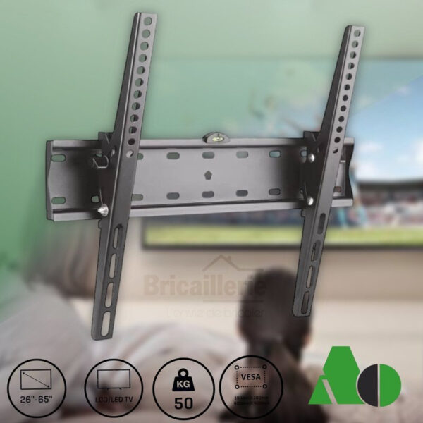 Support tv mural avec réglage d'angle vertical 14-42" – Image 2