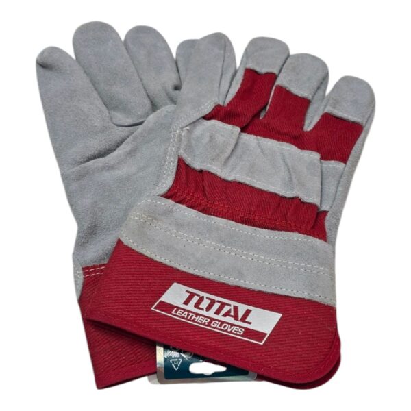 Gant total cuire rouge