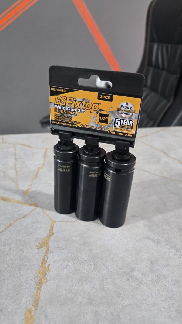 Jeu têtes douille clé a choque 17-19-21 gs fixtop – Image 3