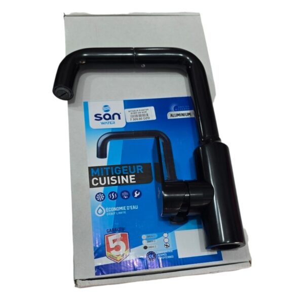 Mitigeur bec coudé sanwater noir
