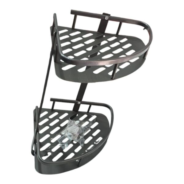 Étagère sale de bain coin gris mat sanwater
