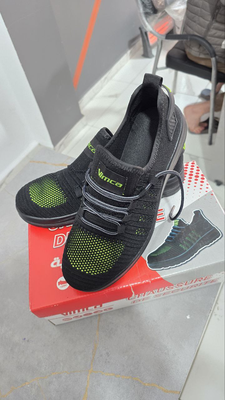 Chaussure de sécurité confortable vert noir vimca – Image 4