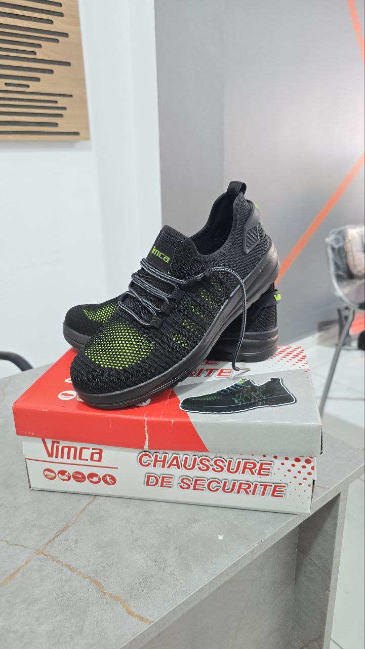 Chaussure de sécurité confortable vert noir vimca – Image 2