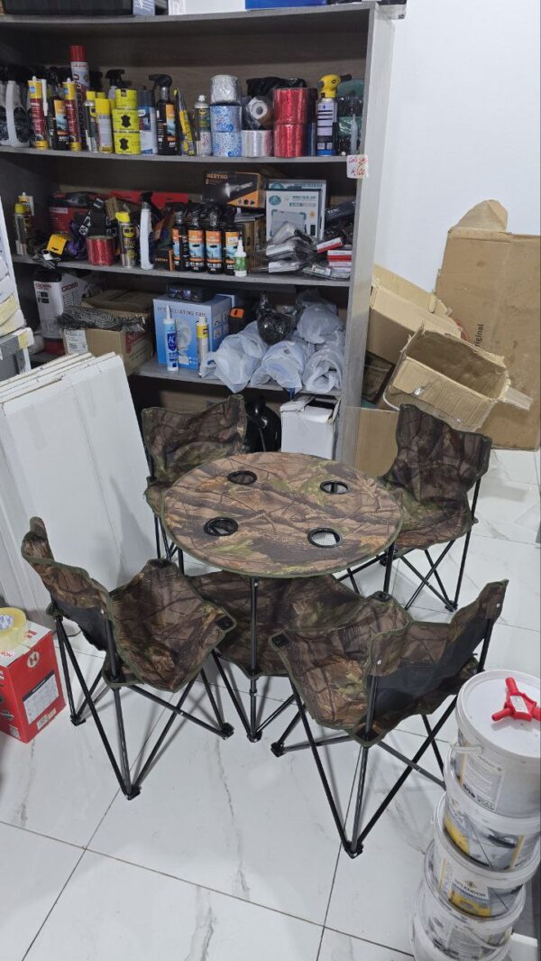 Kit 5 pcs camping table + 4 chaise – Image 2