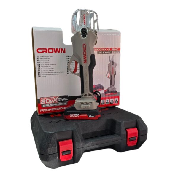 Sécateur électrique rechargeable crown double batteries 20v brushless