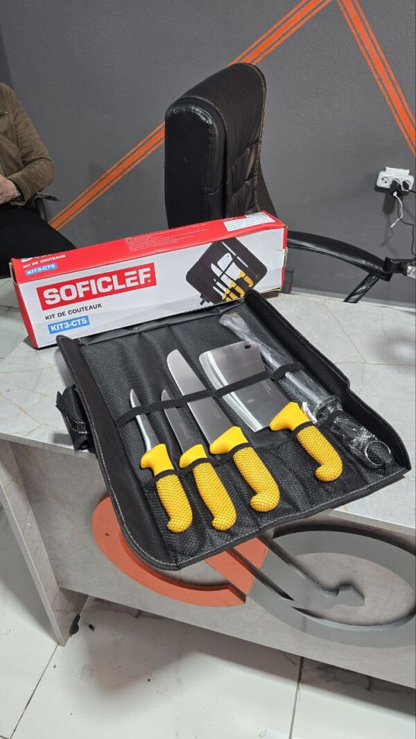 Kit couteaux carbon soficlef 5 pcs avec pauchette – Image 3