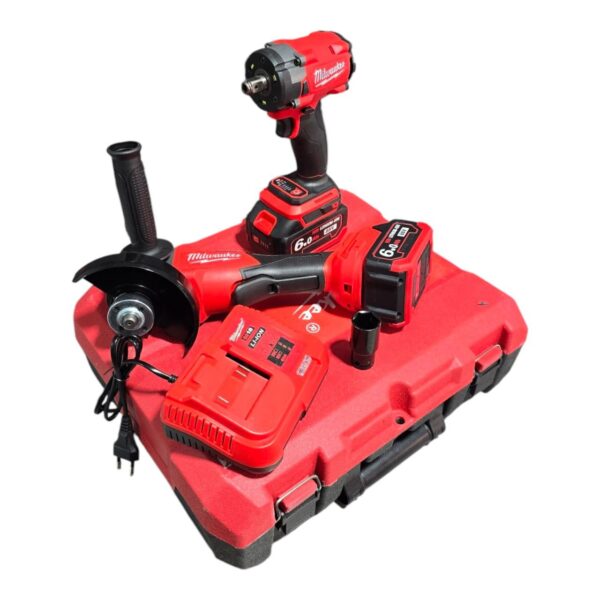Kit a outils visseuse a choque et tronçonneuse a batterie