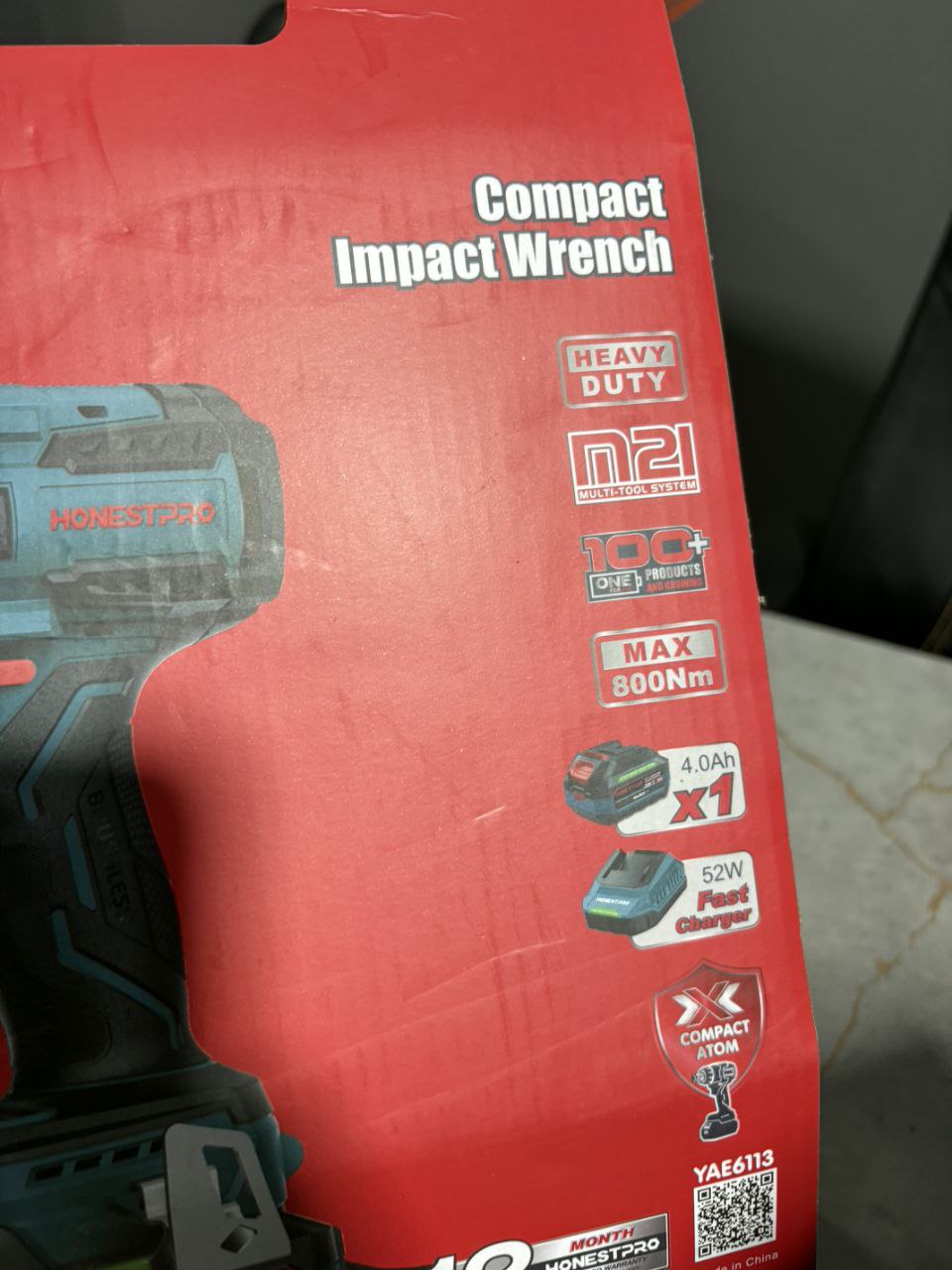 Clé a choque brushless 21v honest pro 800nm et 1100nm – Image 3