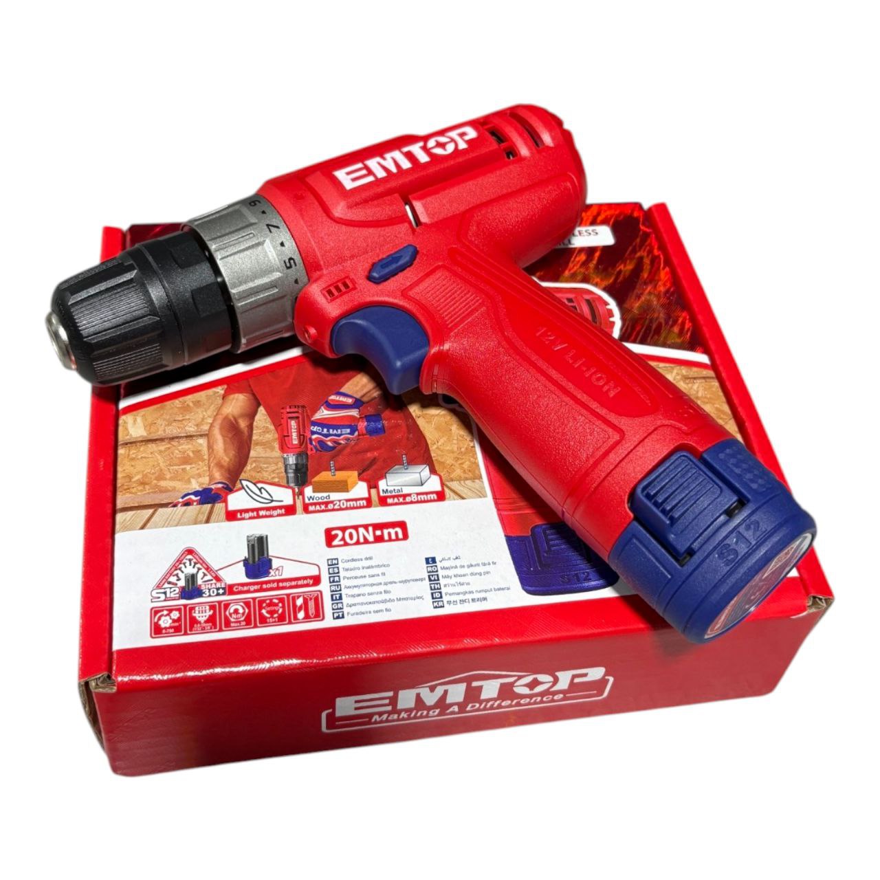 Visseuse emtop 12v 20nm ebpk12153