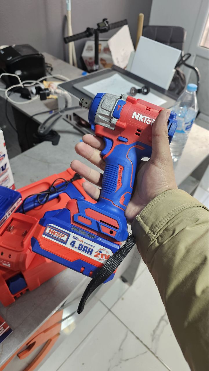 Boulonneuse clé a choque 350nm 2 battries nktop jb101001 – Image 4