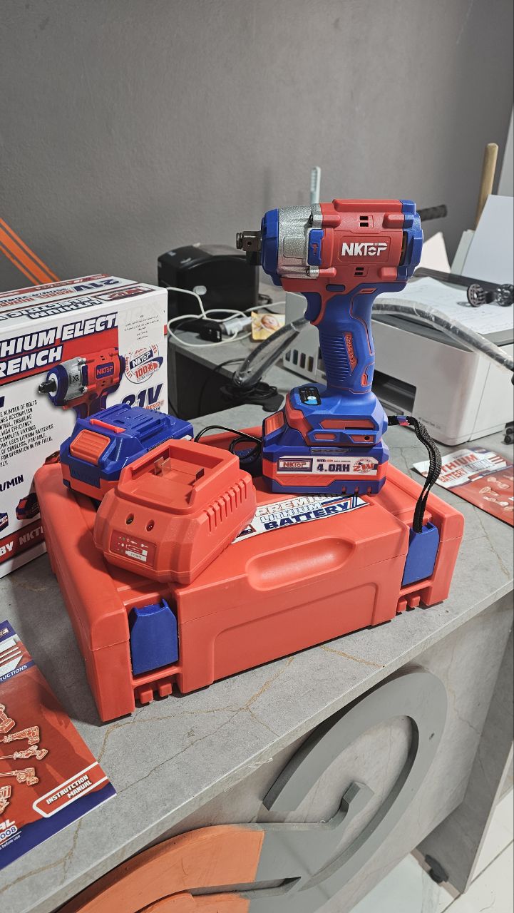 Boulonneuse clé a choque 350nm 2 battries nktop jb101001 – Image 5