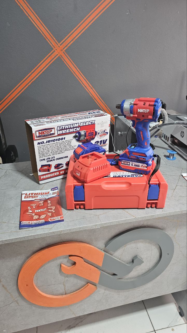 Boulonneuse clé a choque 350nm 2 battries nktop jb101001 – Image 7