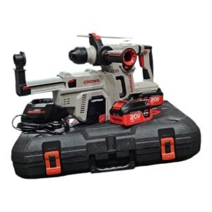 Marteau Perforateur Sans Fil 20V Brushless avec Aspirateur de Poussière - CROWN