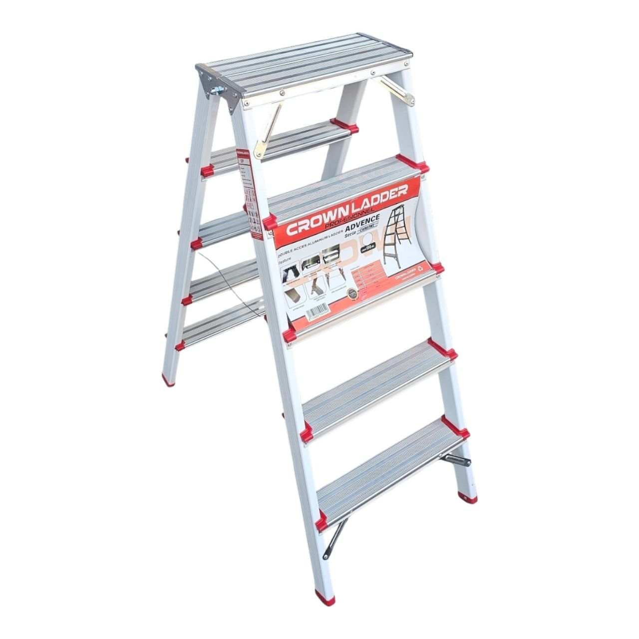 Escabeau double accès en aluminium CROWN LADDER - Série Advance