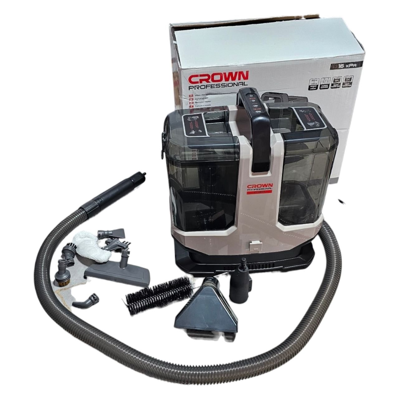 Nettoyeur à vapeur et injecteur extracteur CROWN 1600W 16 KPa (Réf: CT42033)
