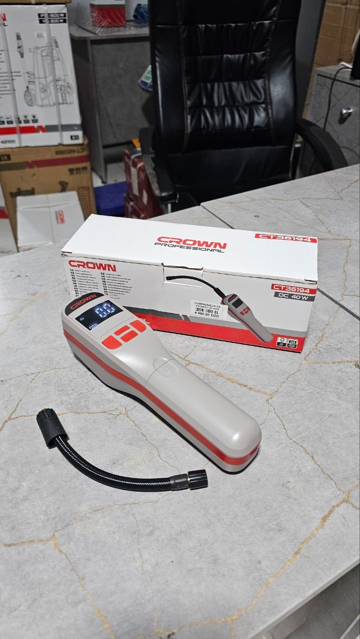 Mini compresseur d'air sans fil CROWN DC 40W (Réf: CT36194) – Image 3