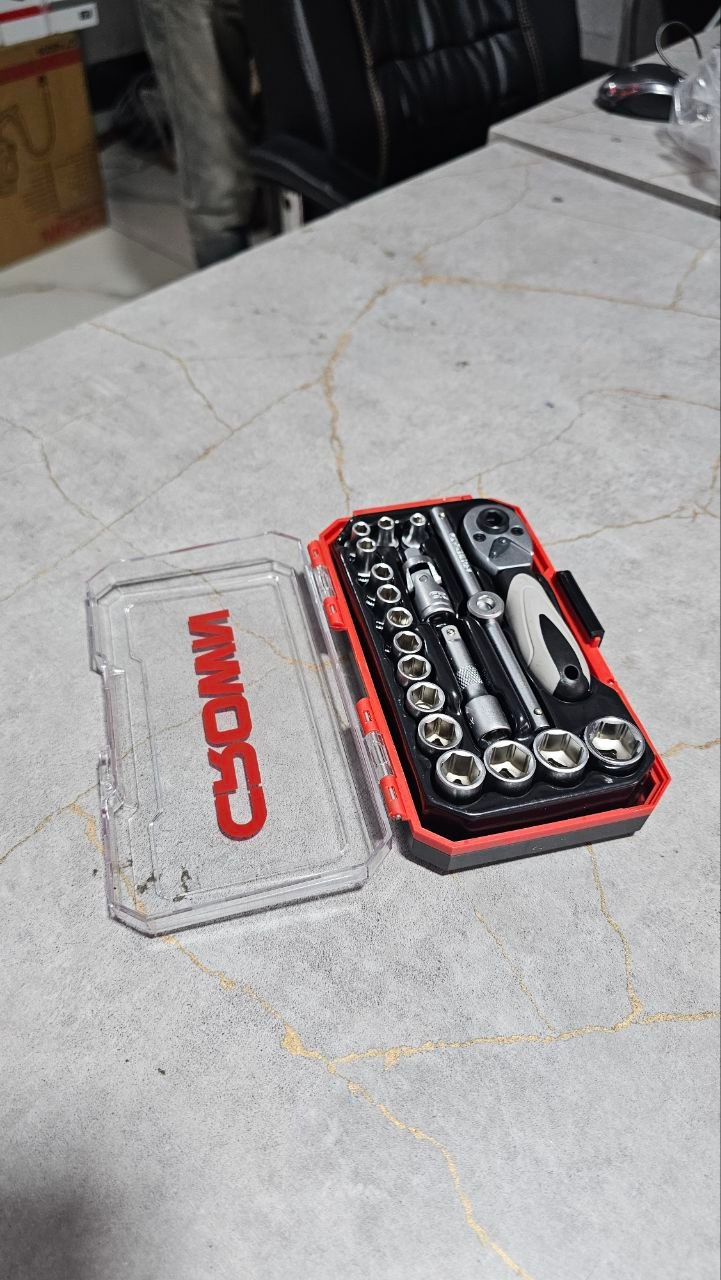 Coffret de douilles et clé à CLIQUET 1/4" - CROWN CPHSW-XI19 – Image 6