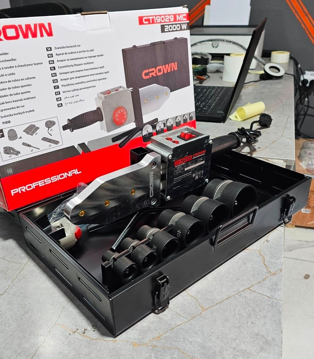 Machine à Souder les Tuyaux Plastique PPR 2000W CROWN Professional CT19029 MC – Image 5