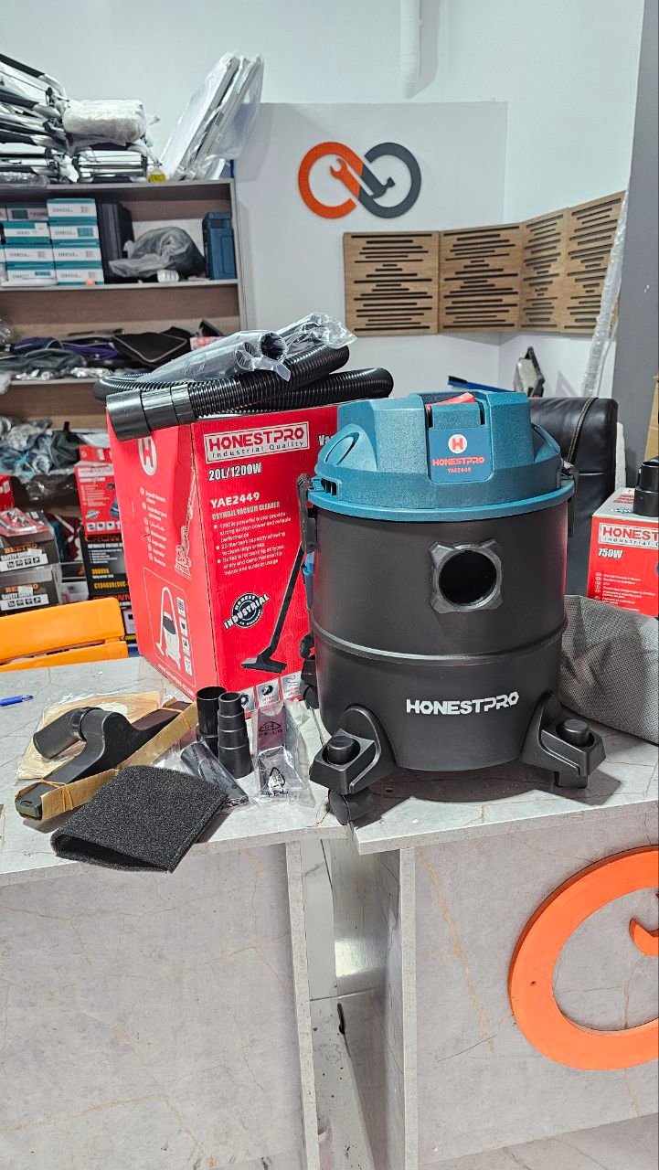 Aspirateur industriel eau et poussière HONESTPRO 20L / 1200W (YAE2449) – Image 4