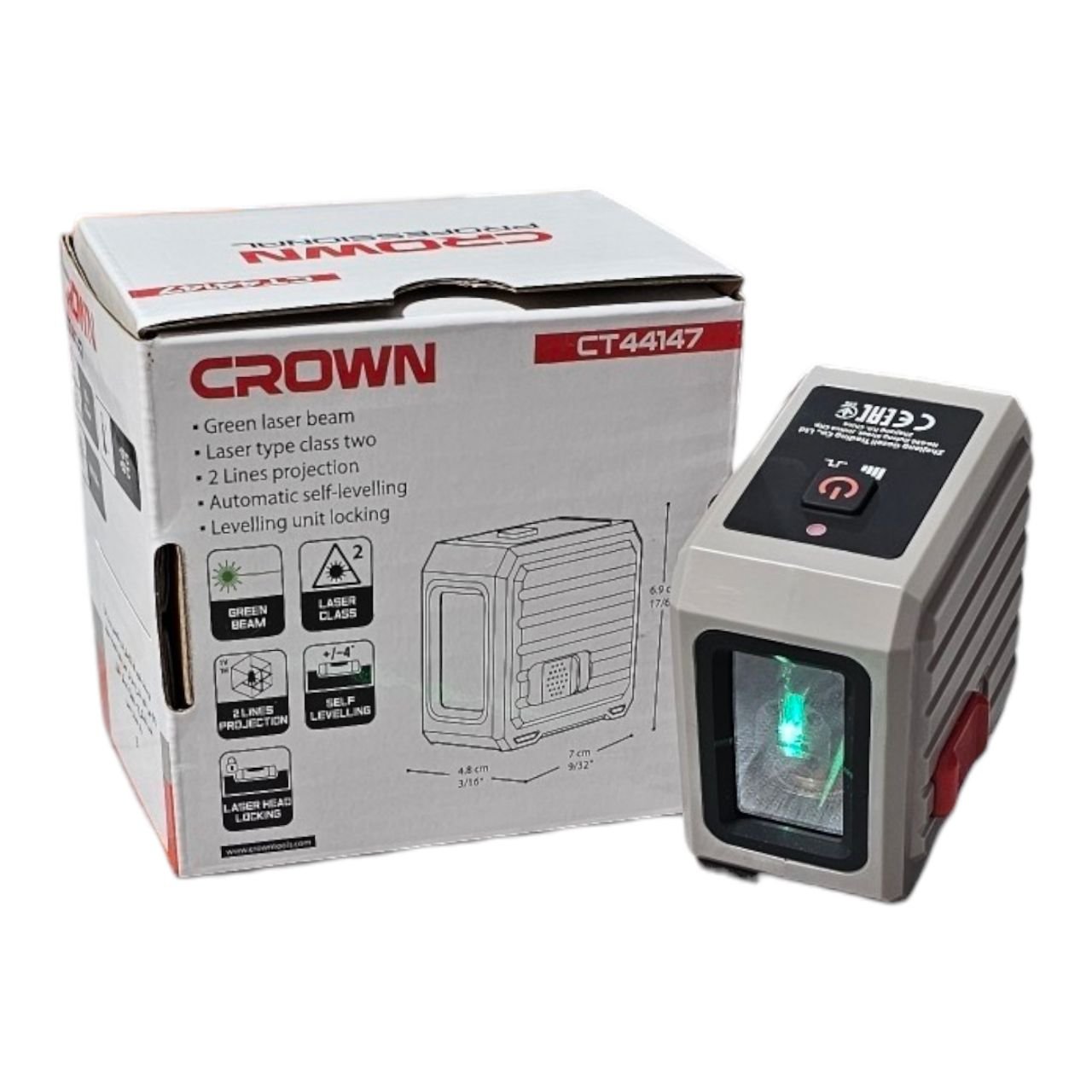 Niveau laser à lignes croisées faisceau vert CROWN CT44147